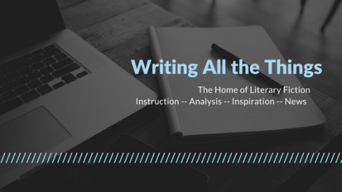 Writing All the Things b and white and blue