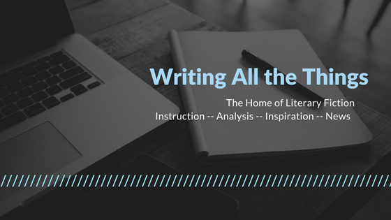 Writing All the Things b and white and blue